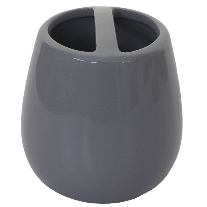 Set of 5 ceramic bathroom accessories for bathroom, grey 04_0003581