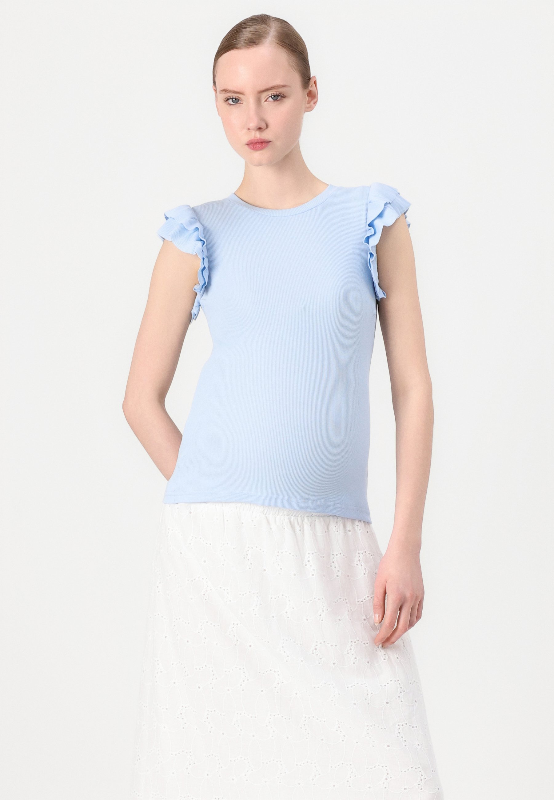 T-shirt basic premaman Even&Odd - azzurra