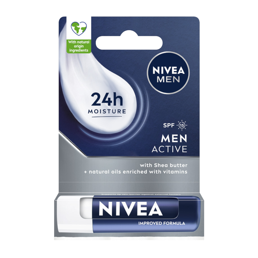 Nivea Προστατευτικό Βάλσαμο Χειλιών για Άνδρες 4.8g Active Care