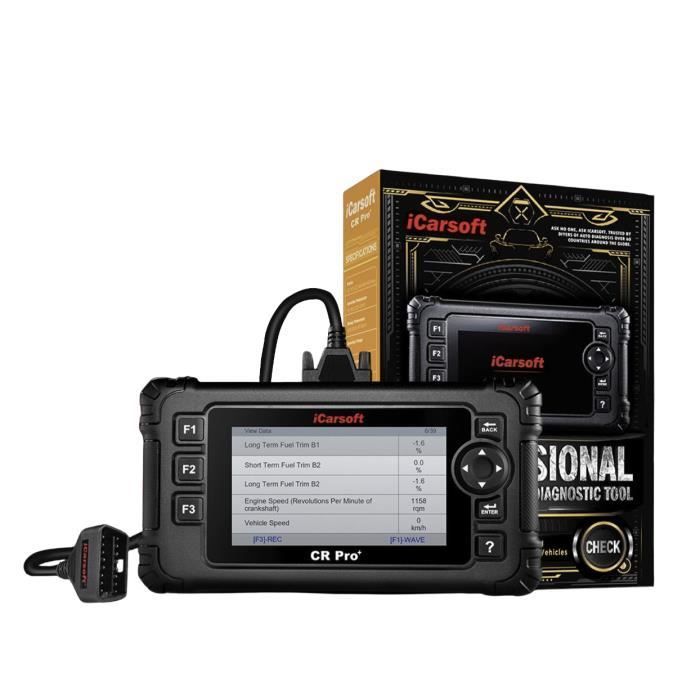 iCarsoft CR Pro+ | Scanner de diagnóstico automotivo OBD2 multimarcas | Ferramenta de diagnóstico automotivo poderosa | Diagnóstico e programação