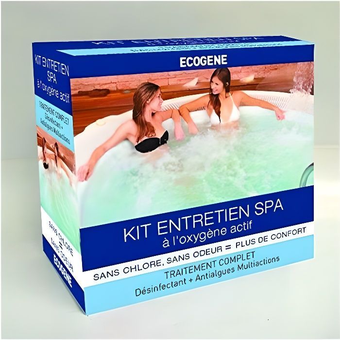 Kit entretien SPA - AC-DÉCO - Oxygène actif - Traitement bactéricide - Traitement algicide - Confort de baignade
