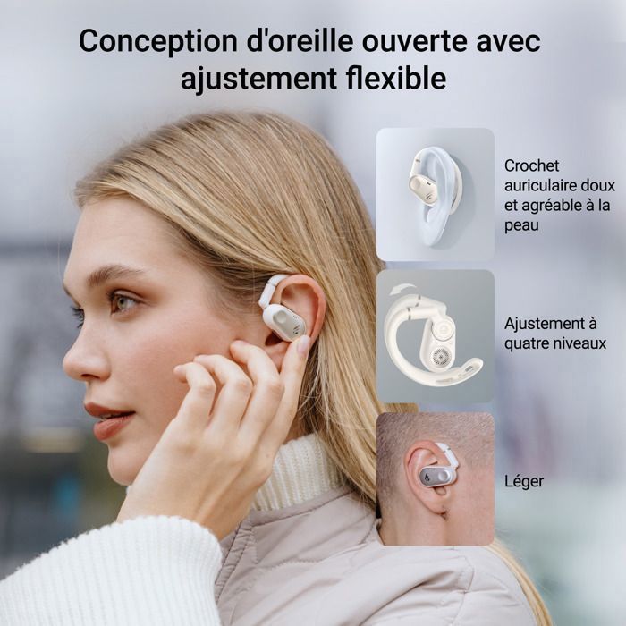 Wireless Earbuds - EDIFIER - Open Ear - Bluetooth 5.4 - 40H Battery Life - IP55