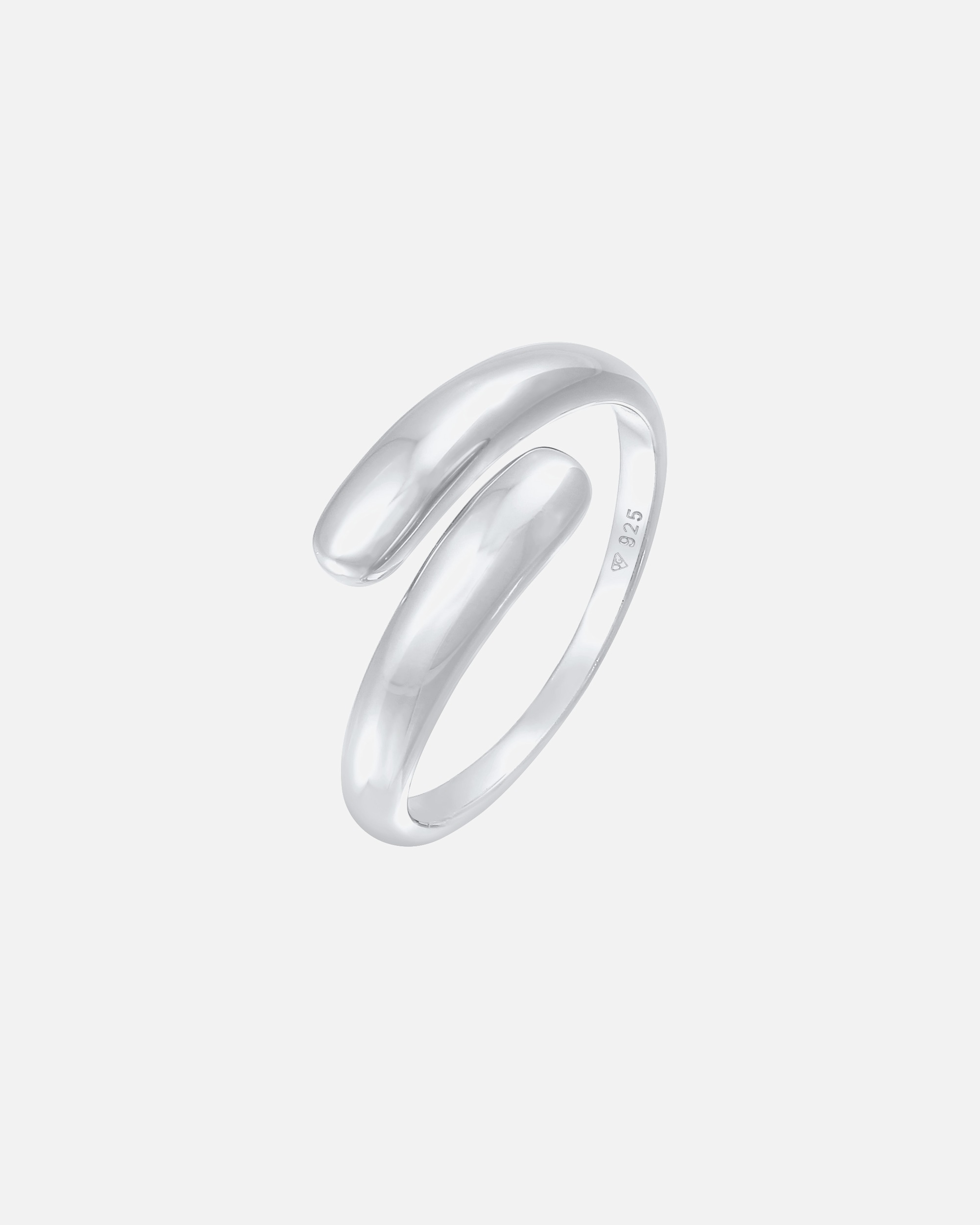 Elli Bague enveloppante pour femmes Délicatesse de la blogueuse tendance basique en argent sterling 925