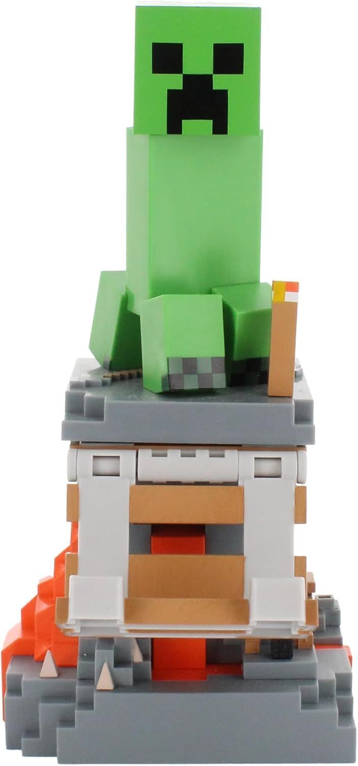 Statuetta Creeper di Minecraft - EXQUISITE GAMING - Cable Guys - Supporto per cuffie, smartphone o piccoli accessori - 20 cm