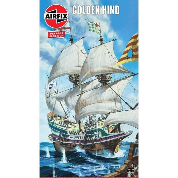 Airfix Vintage Classics model kit - Golden Hind 1:72 - Sir Francis Drake's English galleon