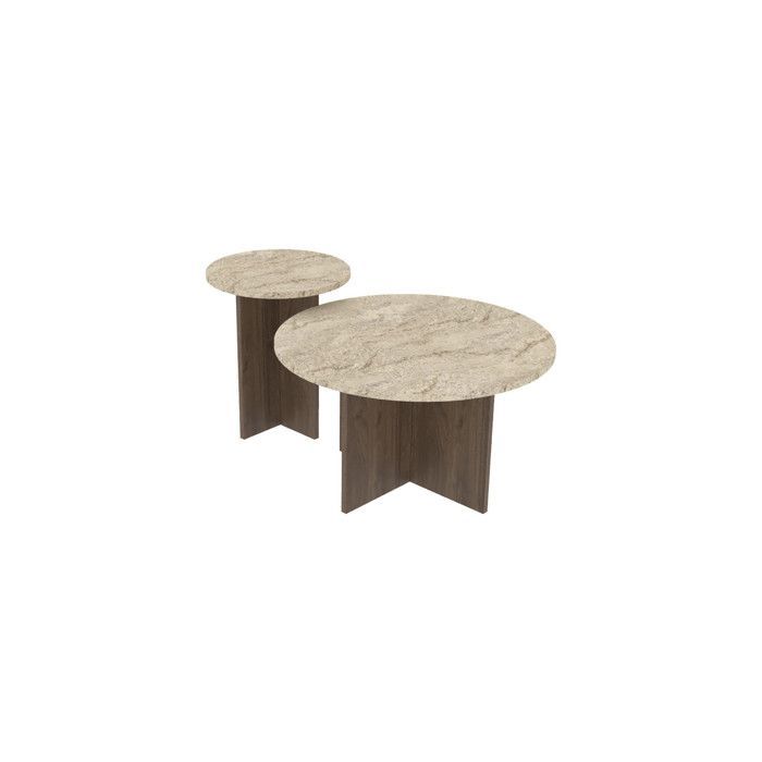 Ensemble de table basse en bois 
