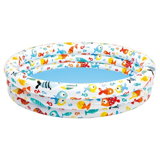  Piscine gonflable Intex 3 Hoops Poissons 132 x 28 cm - 248 L/1000 ml