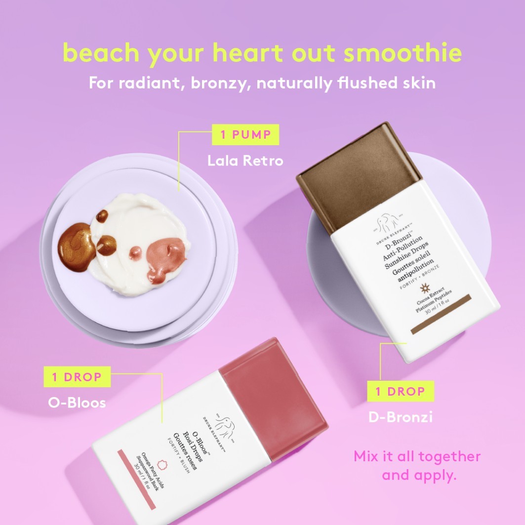 Drunk Elephant Glowserum D-Bronzi pretpiesārņojuma saules pilieni - 30 ml