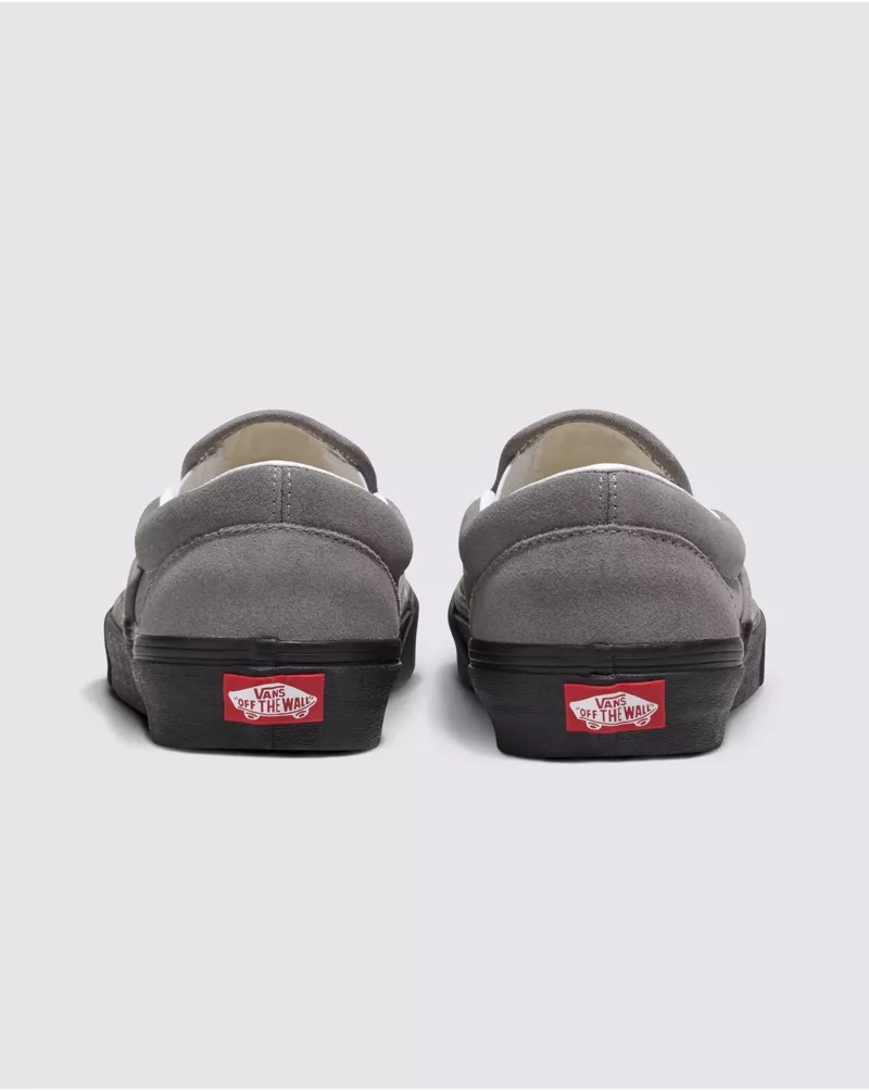 Customs Elevated Frost Gray Suede Black Sole Slip-On Shoe