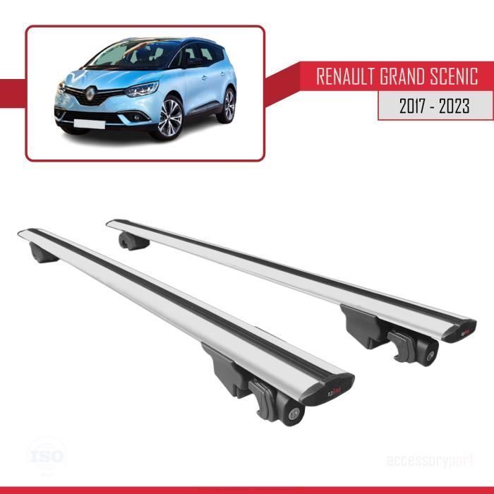 Roof bars - Renault - Grand Scenic 2017-2023 - Aluminium - Grey - Lockable