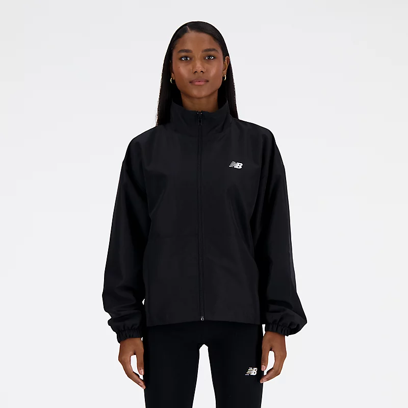 Jachetă Femme Sport Essentials supradimensionată - NEGRU