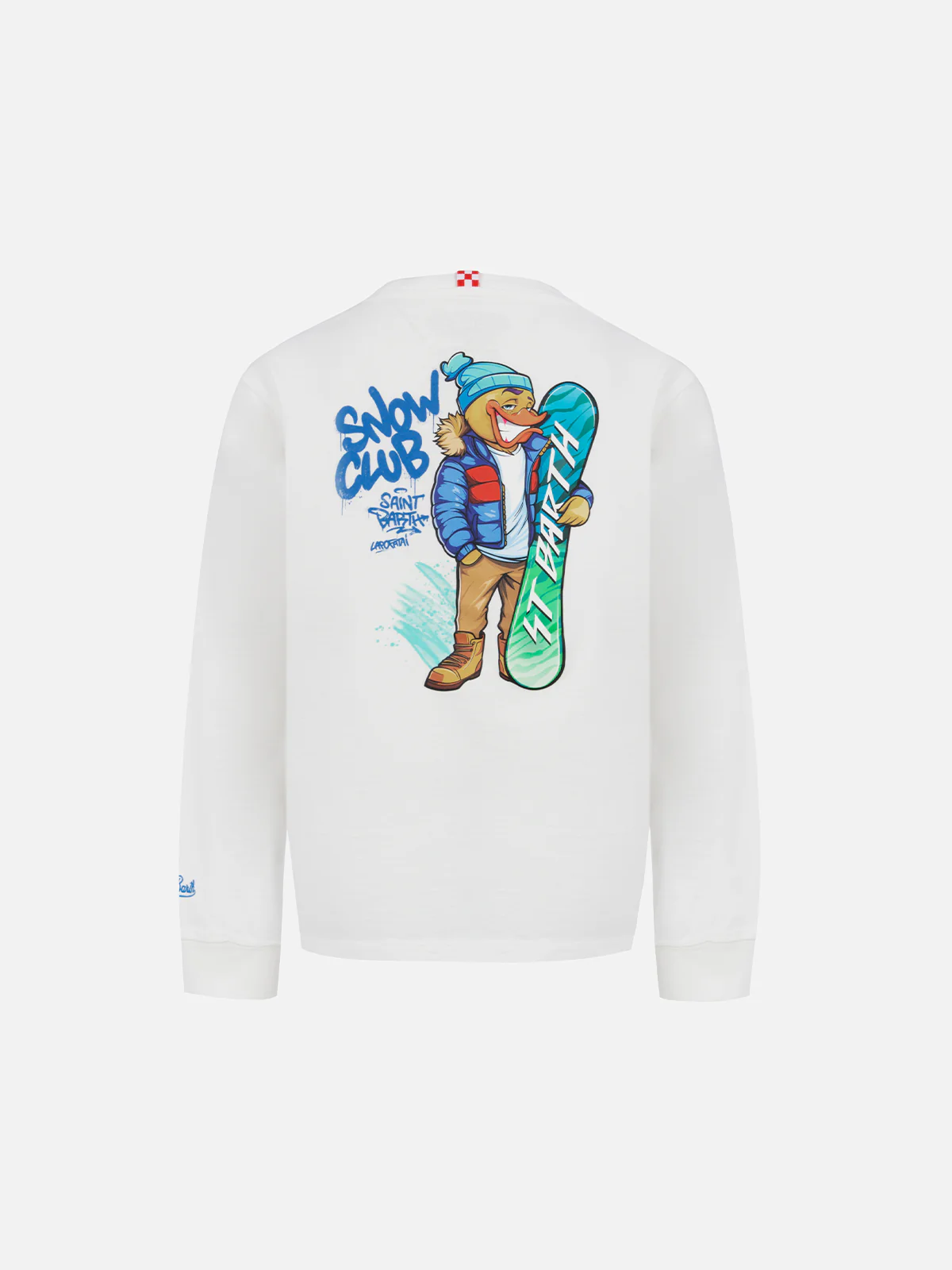 T-shirt da bambino in cotone pesante Luton con stampa Crypto Duck Snow