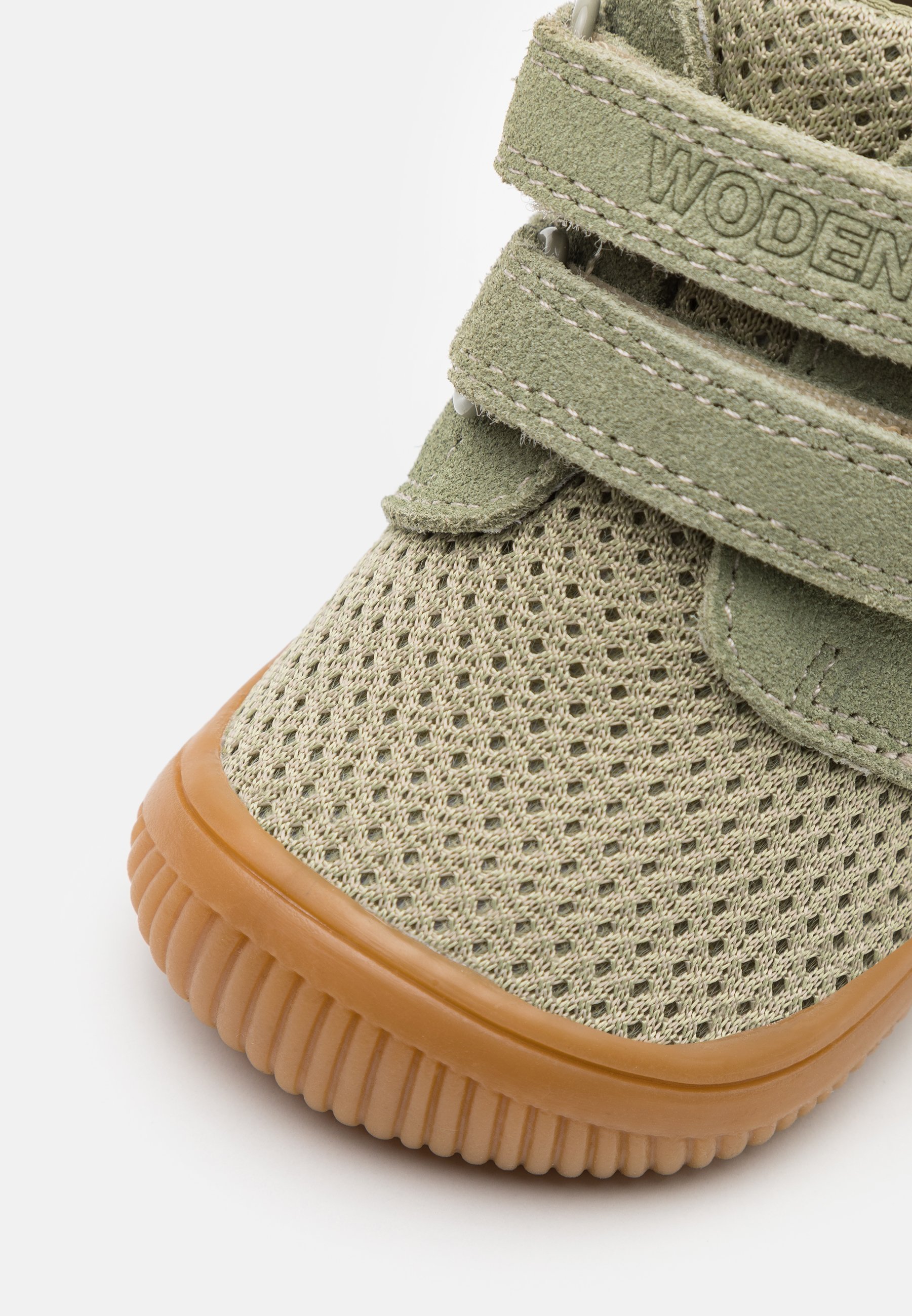 Woden TRISTAN - Sapatos com fecho de velcro - verde-oliva acinzentado