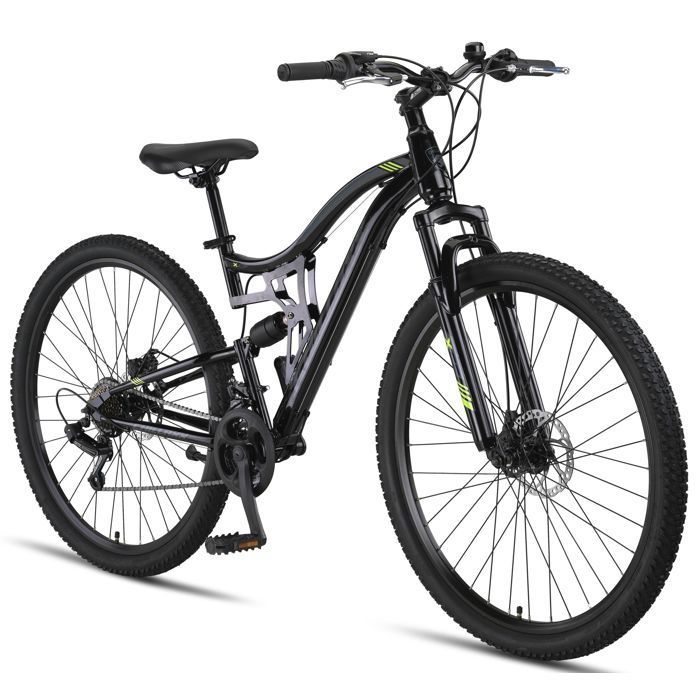Bicicleta de montanha - CHILLAXX Falcon - 29 polegadas - 21 velocidades - Preta - Freio a disco