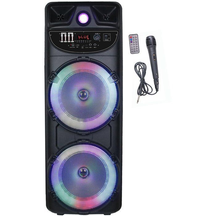 Portable speaker - INOVALLEY - MS02-XXL-N - Illuminated - 1000W - Bluetooth - 2 to 3 hours battery life - Karaoke function