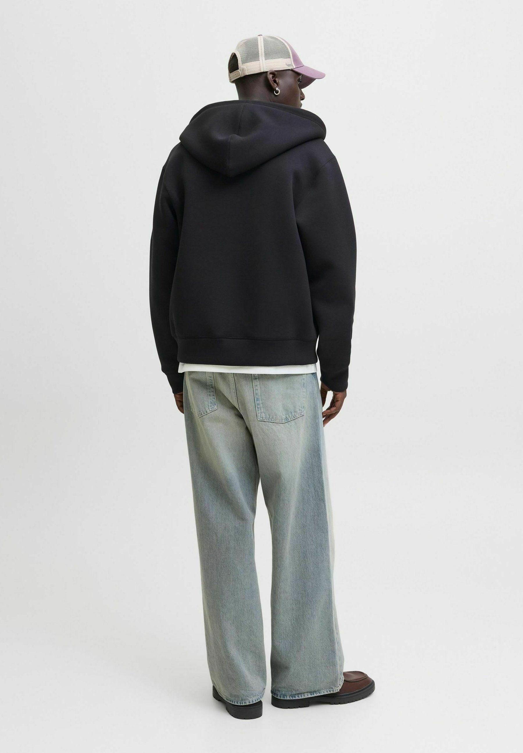 Sweat-shirt zippé Jack & Jones LOOSE FIT - Noir