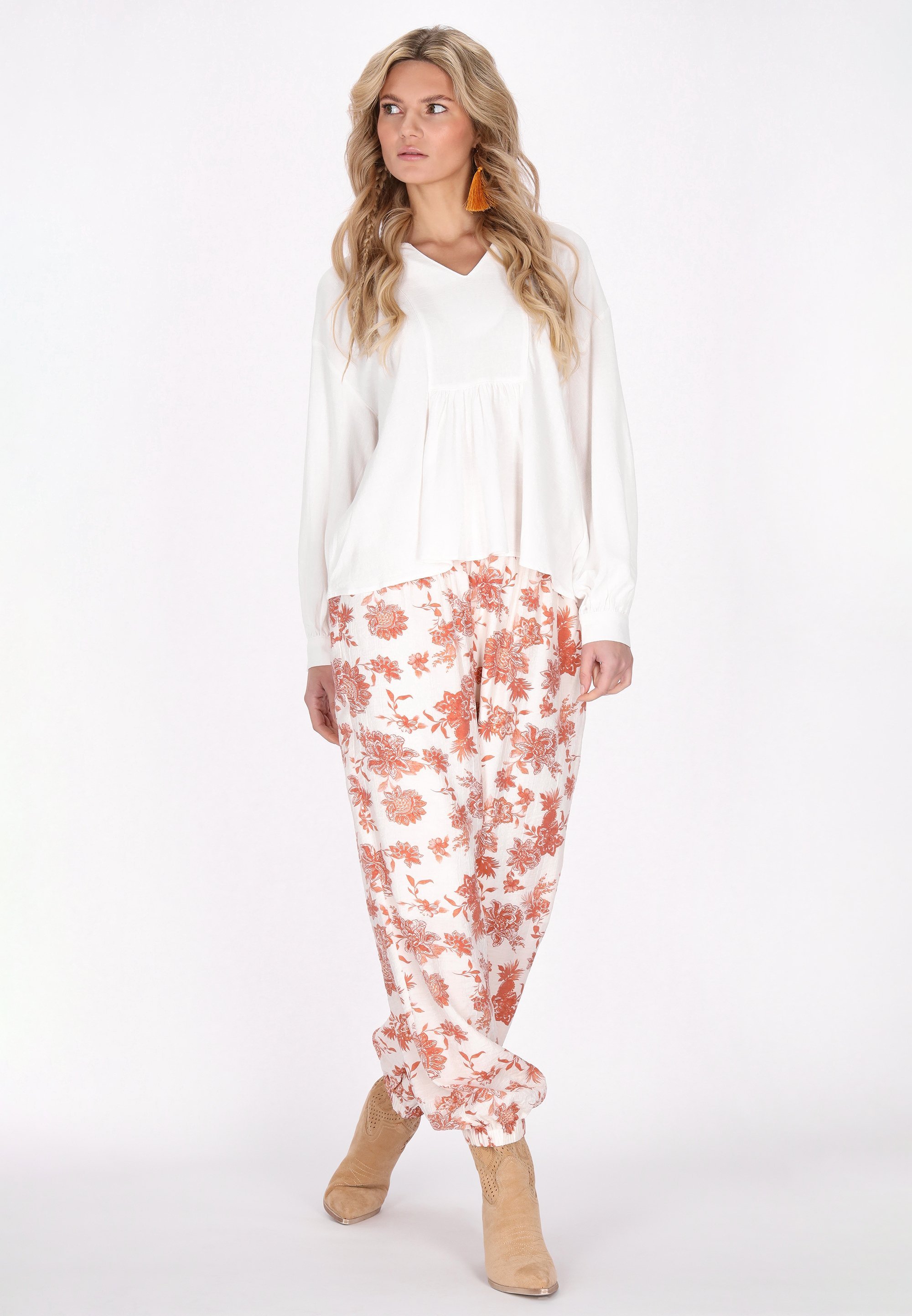 Usha-broek - wit oranje