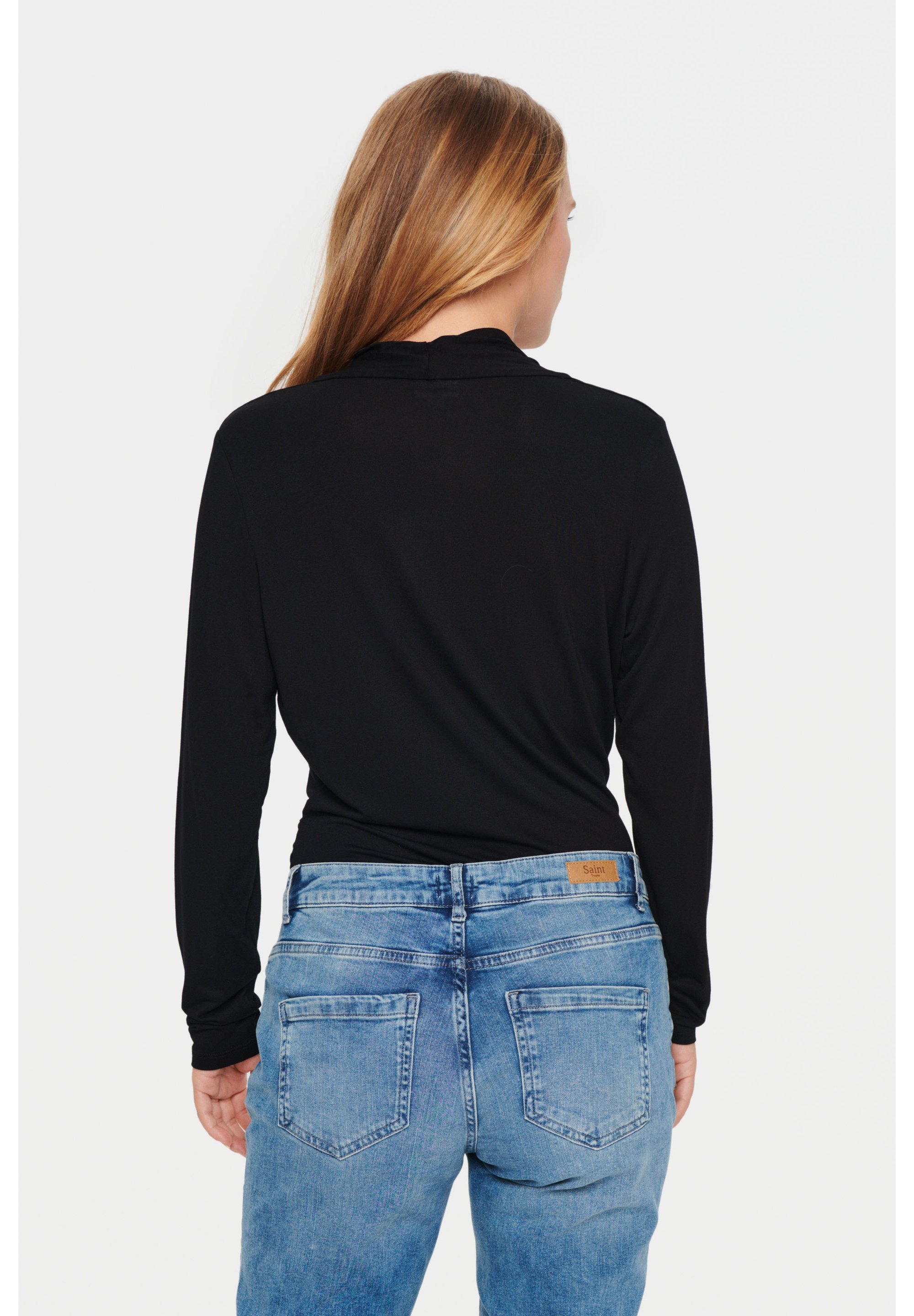 Saint Tropez VIGGASZ WRAP - Maglia a maniche lunghe - nera