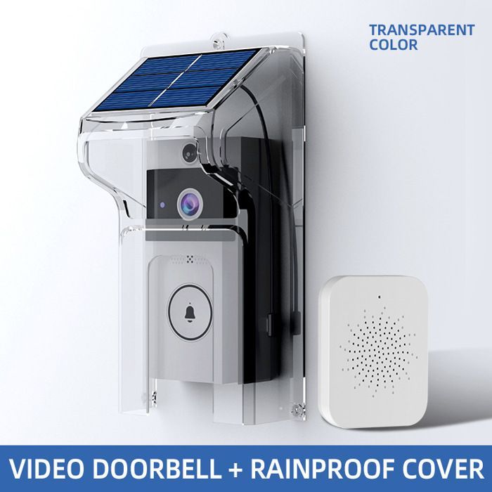Sonnette sans fil 3600mAh sonnette visuelle à alimentation solaire 720x1280 qualité HD interphone vocal Wi-Fi 2,4G capteur PIR