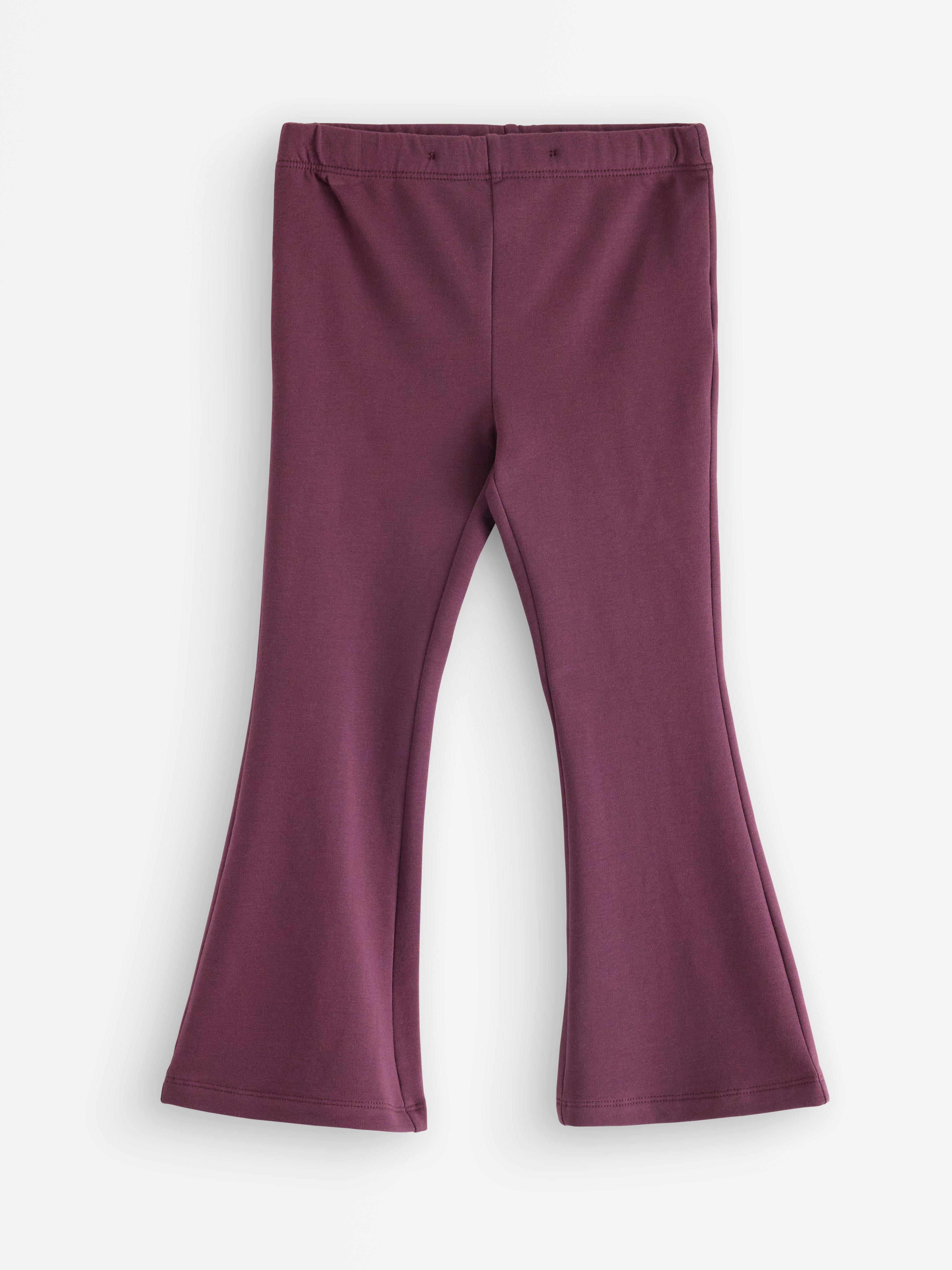 Leggings évasés à l'intérieur brossé lilas foncé poudré