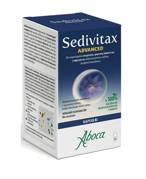 Aboca Sedivitax Advanced Preparat poprawiający jakość snu Kapsułki