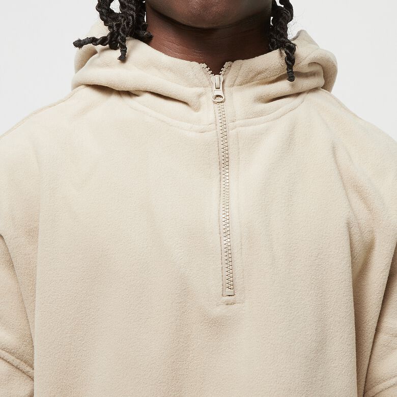 Sudadera con capucha y media cremallera de forro polar extragrande