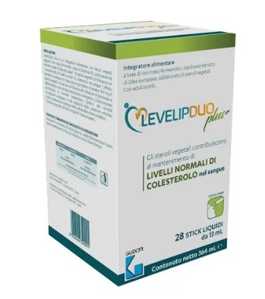 GUIDOTTI LABORATORY Levelipduo Plus 28 sticks van 13 ml Voedingssupplement voor cholesterolbeheersing