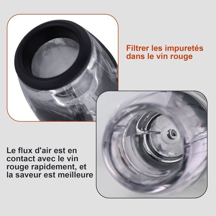 Weinaerator mit Ständer – FEBEST – Sedimentfilter – Abnehmbarer Ständer – Inklusive Zubehör – Transparent