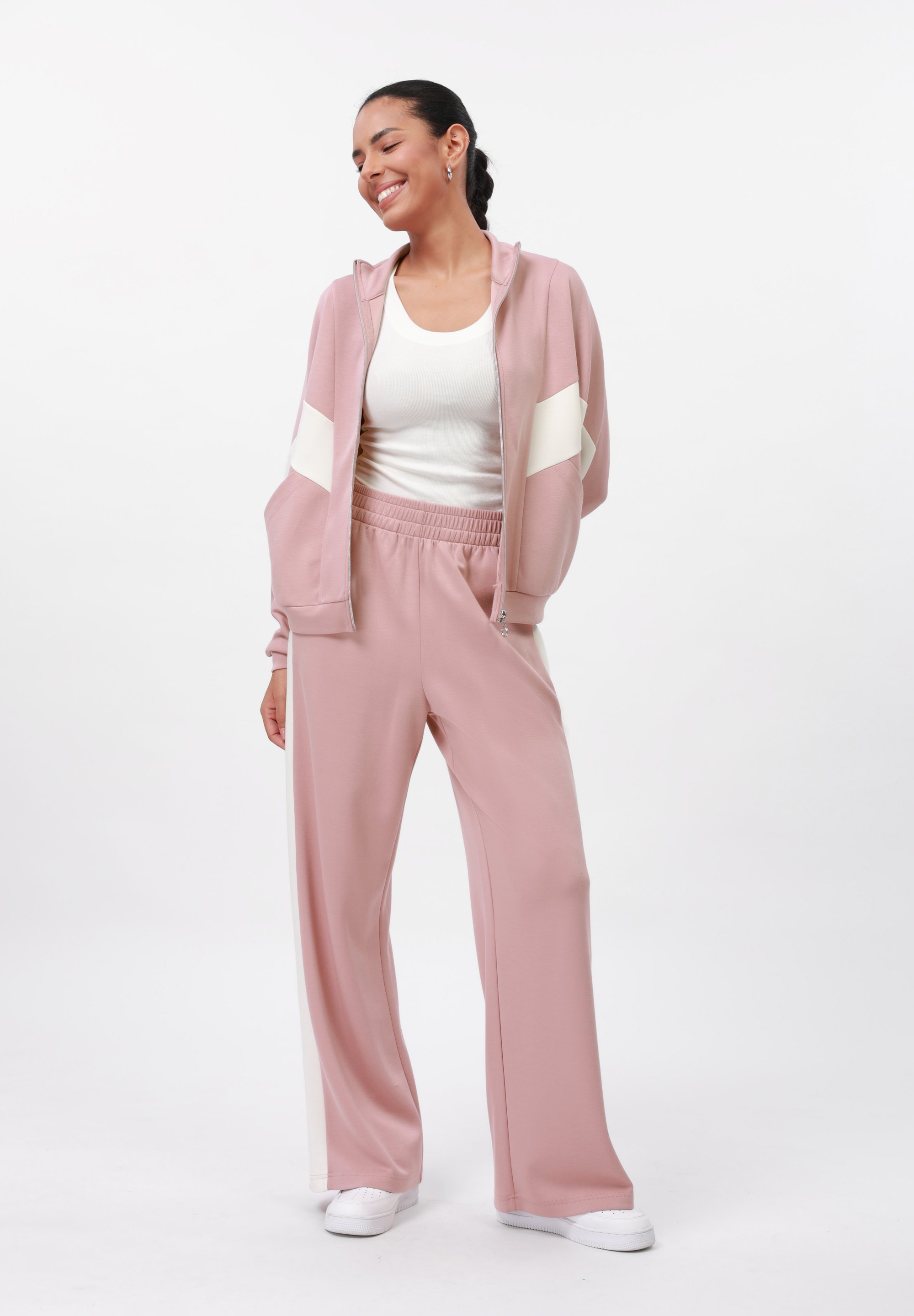 Even&Odd SET - Trainingspak - stoffig roze/ecru