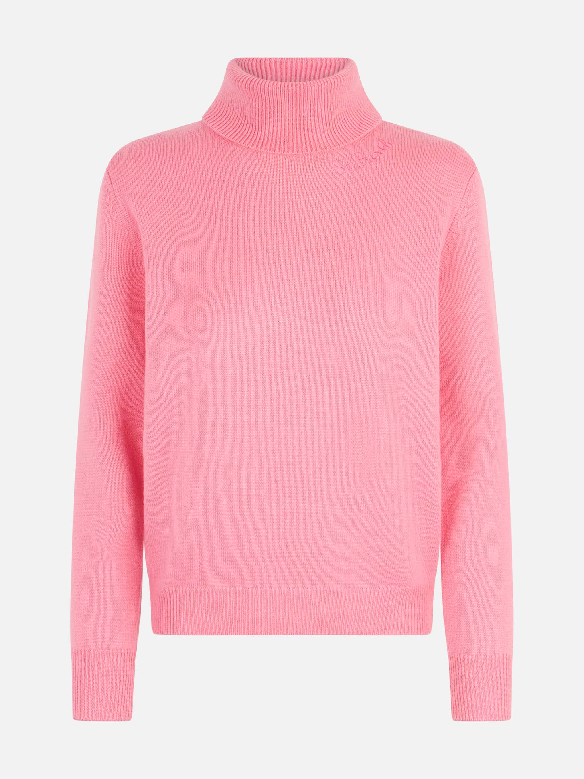 Roze gebreide coltrui voor dames