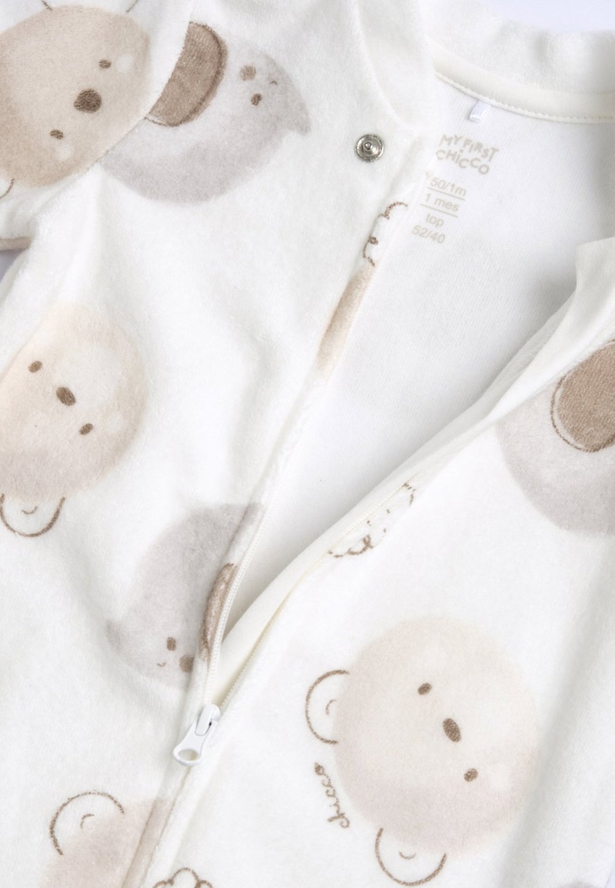 Babypyjama met kleine diertjes, blauw