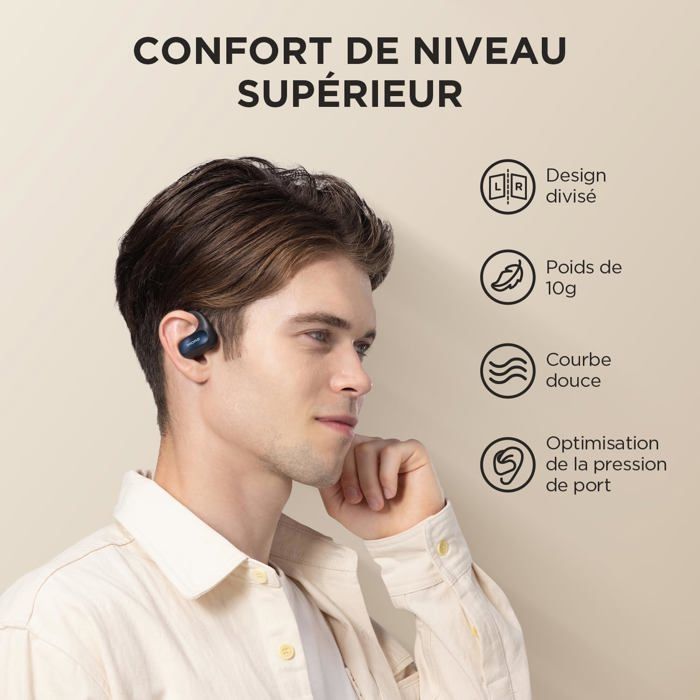 Écouteurs Sans Fil Sportifs - 1MORE - S30 - Bluetooth 5.3 - Autonomie 30H - IPX5