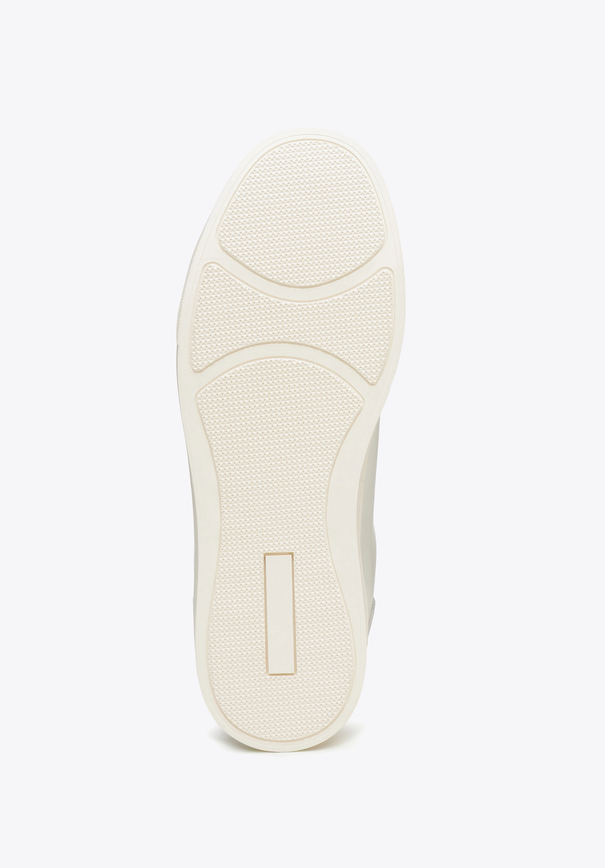Męskie sneakersy ze skóry naturalnej wsuwane złamana biel