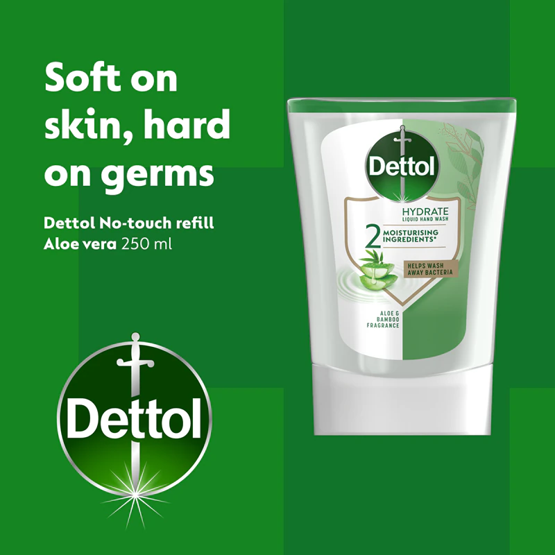 Dettol Soft on Skin navulling voor contactloze zeepdispenser, handige verpakking, Aloë Vera