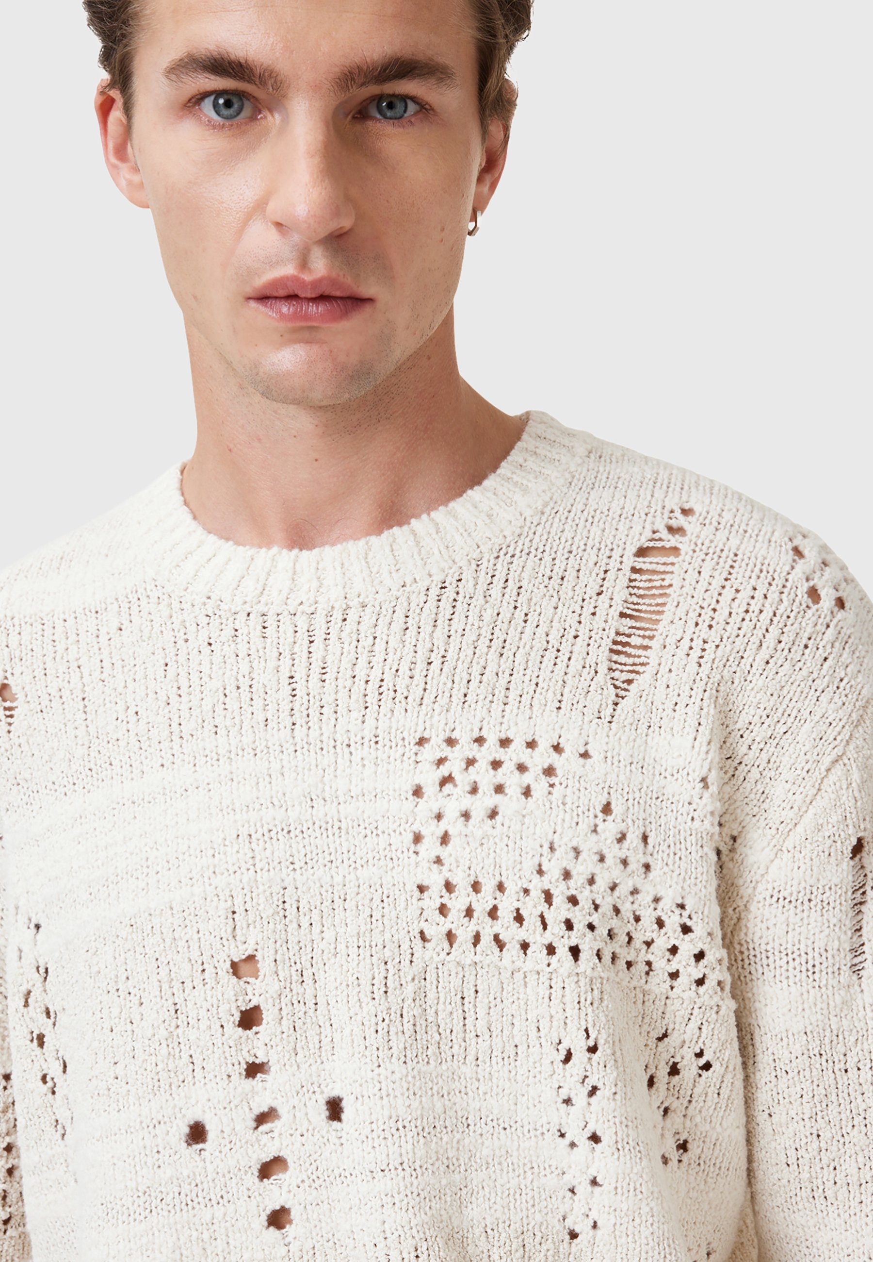 AllSaints HARVEY CREW - Gilet - ecru