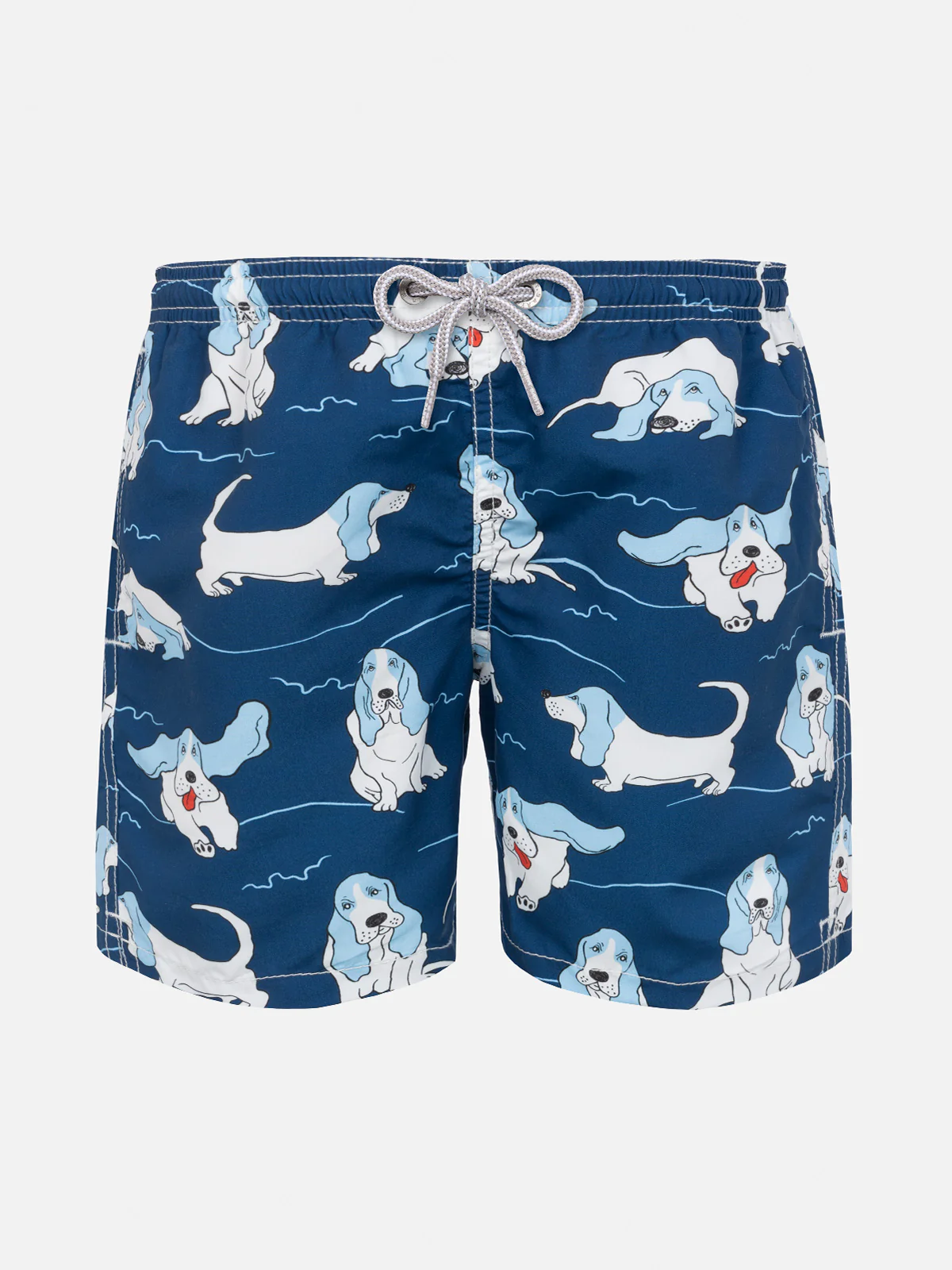 Jungenbadeanzug mit Basset-Hound-Print