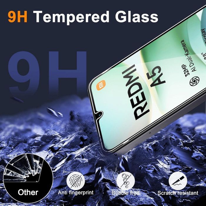 Pack of 2 Tempered Glass Screen Protectors for Xiaomi Redmi A5 4G - Transparent - Scratch Resistant - Ultra Resistant 9H Hardness