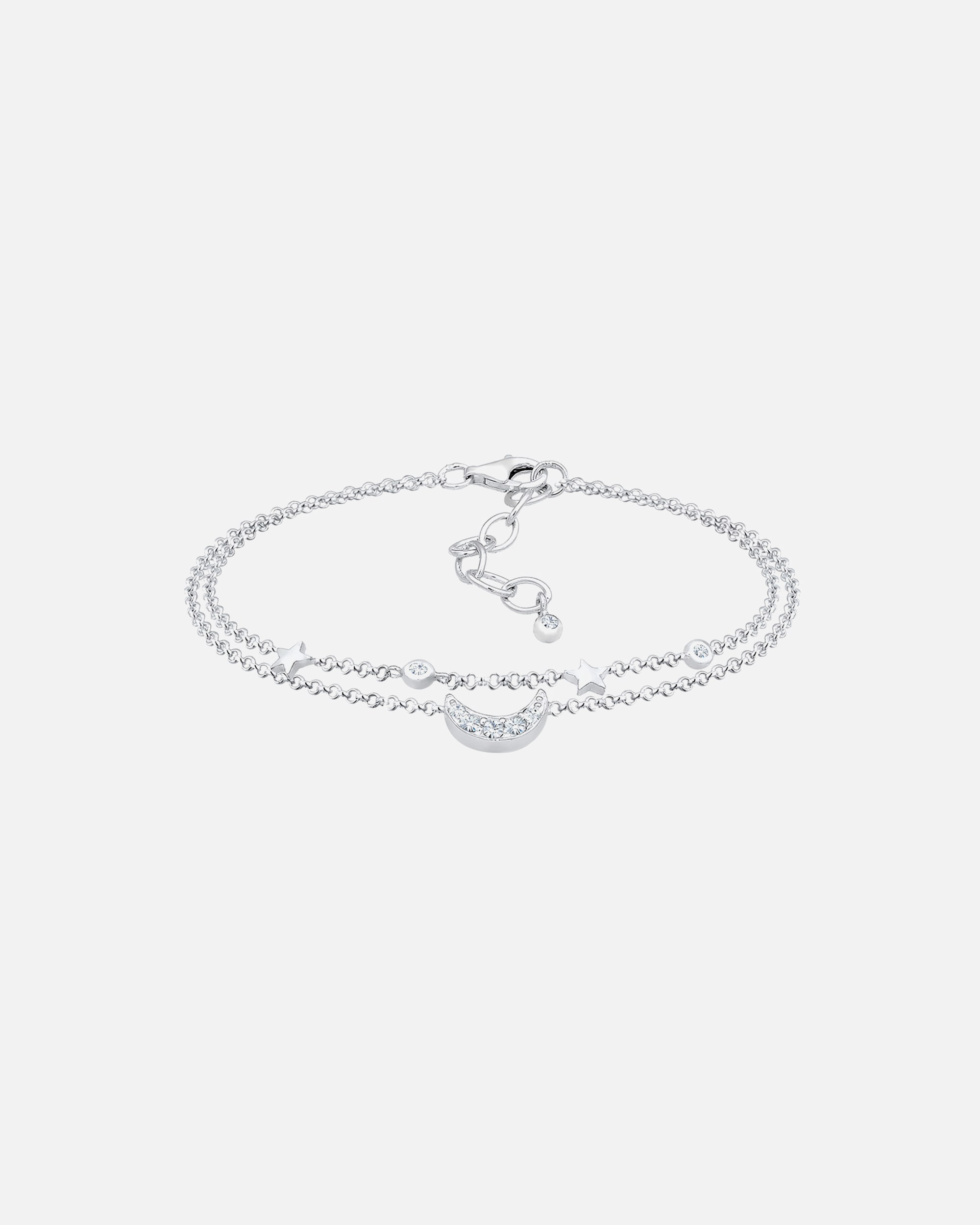 Elli Femmes demi-lune étoiles Galaxy avec cristaux en argent sterling 925
