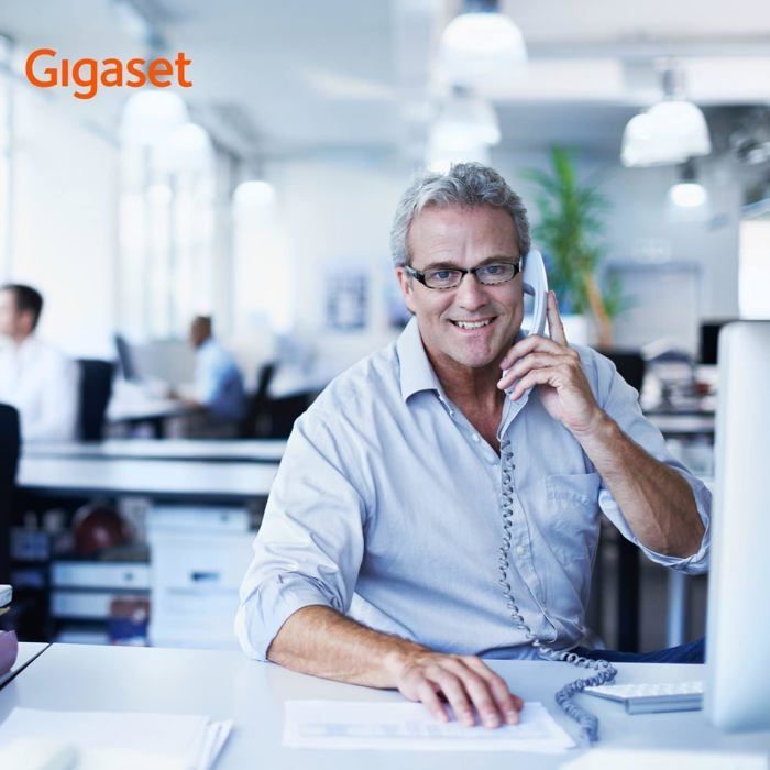 Téléphone filaire de bureau - FEBEST - Desk 400 - 10 numérotations abrégées - Rappel - Compatible appareils auditifs