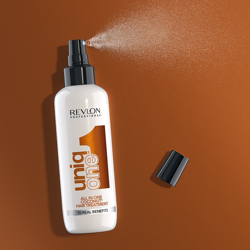 Revlon Professional matu kopšanas līdzeklis ar karstuma aizsardzību pret bojājumiem UniqOne kokosriekstu aromāts, 150 ml