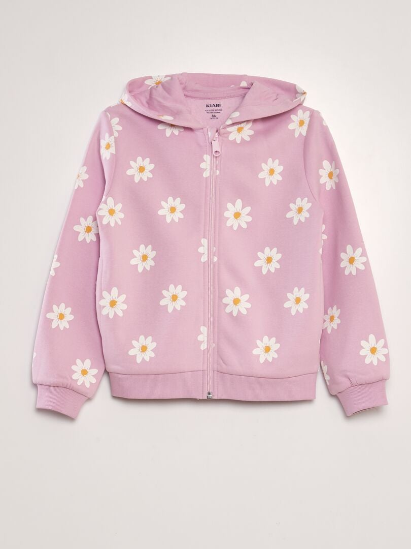 Moletom com capuz estampado - ROSA