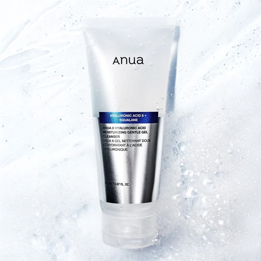 „Anua Cleansing Gel 8“ drėkinamasis, švelnus putojantis valiklis su hialurono rūgštimi – 150 ml