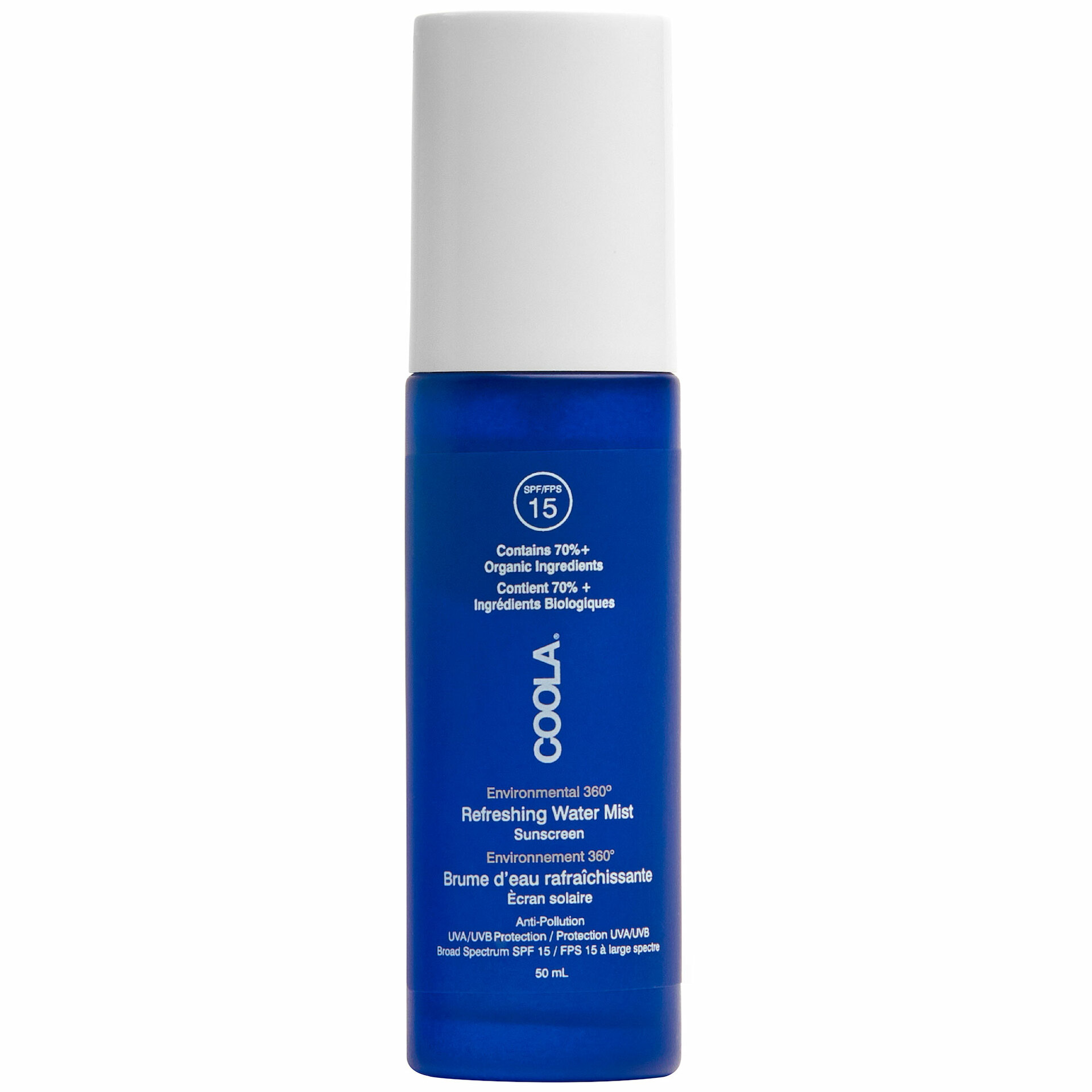 Spray de apă răcoritor cu spectru complet 360° SPF15 50 ml - COOLA