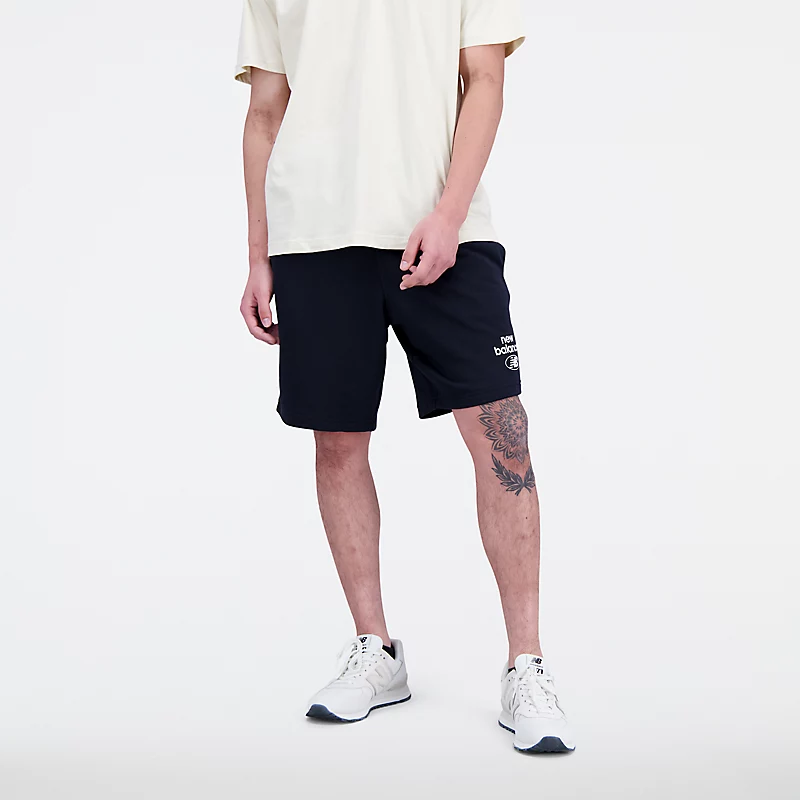 Męskie szorty Essentials Reimagined French Terry – CZARNE