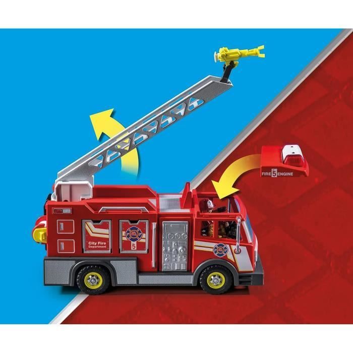 PLAYMOBIL - 71233 - Stadsactie - Brandweerwagen met lange ladder