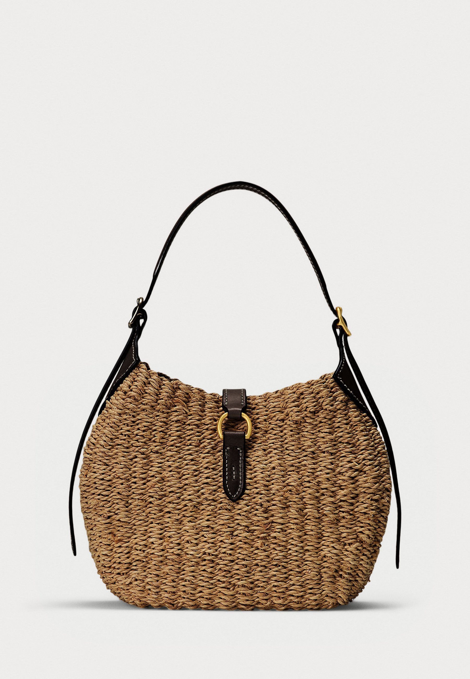 Polo Ralph Lauren POLO ID RAFFIA KLEINE SCHOUDERTAS - Handtas - beige/chocolade