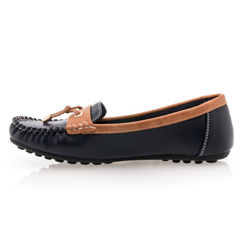 Blå loafers/båtsko til dame
