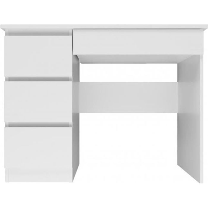 MESO - Escritorio moderno para zurdos/habitación juvenil - 98x51x76 - 4 cajones