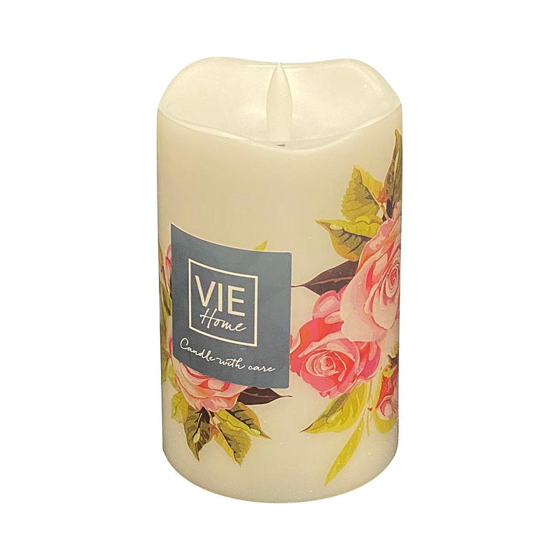 Vie Home Cube-lampe 12,5 cm med print LED-timer Rose