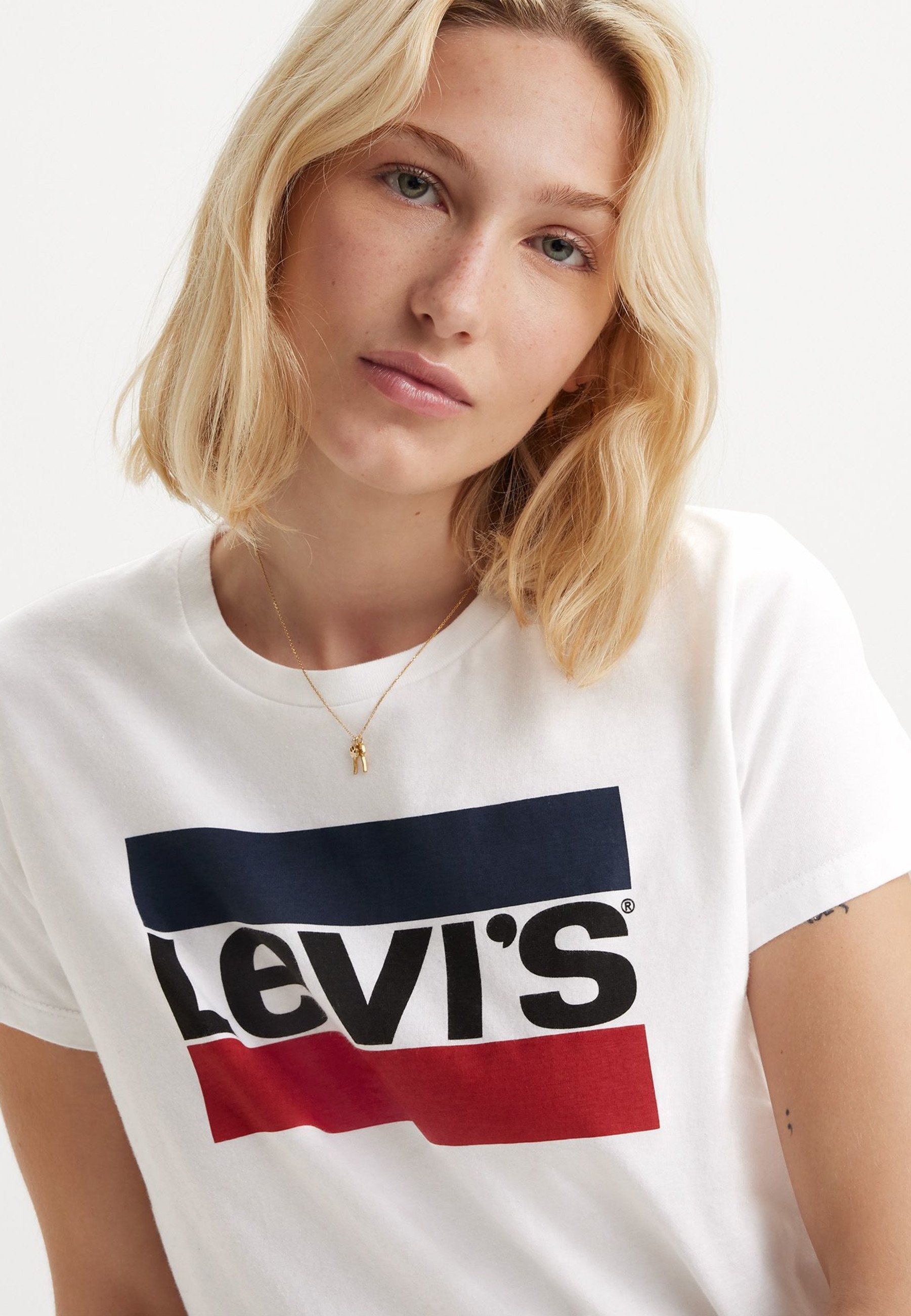 Levi's® THE PERFECT TEE - Tričko s potlačou - biele